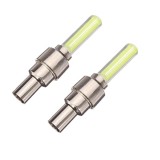 Set 2 Lumini LED cu Ventil si Baterii pentru Roata Cauciuc, Compatibil cu Bicicleta, Masina sau Motocicleta, Verde, CBD CORAL BEST DEALS Verde 6 cm 1.