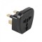 Adaptor tensiune priza UK - UNIVERSAL negru