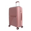 Troler Roz Dungi Reliefate 33L, 55cm, 4 Roti, Valiza Calatorie, 36x21x55.5 cm