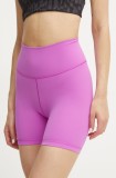adidas Performance pantaloni scurți de yoga All Me culoarea roz, neted, high waist, IX0186
