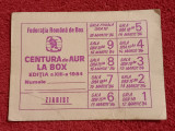 Acreditare de presa-ziarist - Centura de AUR la BOX (editia a XIII-a 1984)