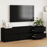 vidaXL Cabinet TV cu sertar Negru 182 x 34 x 50 cm Lemn compozit