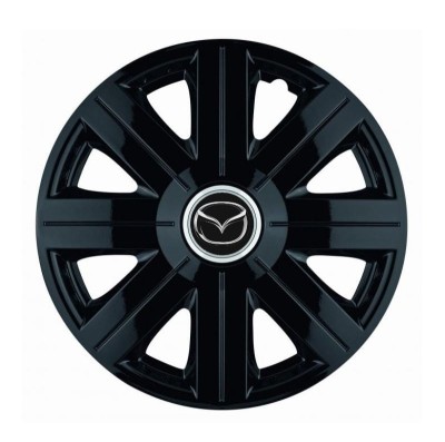 Set 4 Capace Roti, potrivite jantelor de R14, pentru Mazda, model Cosmos Negru foto