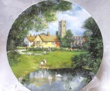 FARFURIE PORTELAN ENGLEZESC ROYAL DOULTON FINE CHINA ANGLIA DECOR IAZUL SATULUI 21 CM