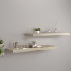 Gossi rafturi de perete suspendate 2 buc., stejar, 90x23,5x3,8 cm mdf