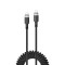 Cablu Acefast C14-03 USB-C - USB-C cu arc 480Mb/s 3A 1.2m - Negru