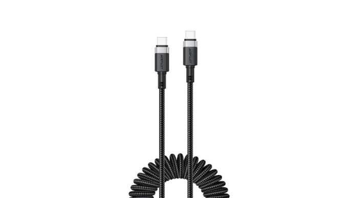 Cablu Acefast C14-03 USB-C - USB-C cu arc 480Mb/s 3A 1.2m - Negru