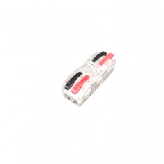 Conector legatura Doza 2 Poli, Dublu, KV212 negru rosu, 32A 600V 0.08-4.0mm2