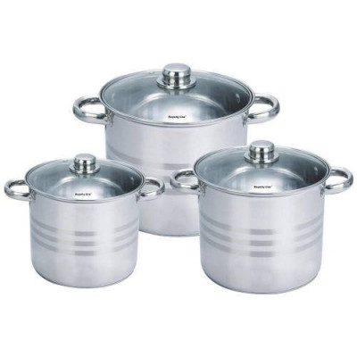 Set 3 oale inox cu capac Royalty Line RL-SP3 foto