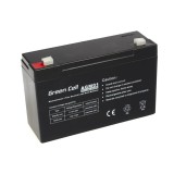 Baterie Green Cell 6V 12Ah (4.6mm) 12000mAh VRLA AGM