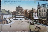 Carte postala, Oradea Mare, Piata Regina Maria, 1927