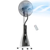 HOMCOM Ventilator cu Pulverizare de Apă, 3 Moduri și 3 Viteze, Alb și Negru | Aosom Romania