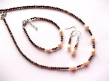 set cu ochi de tigru si perle de cultura 48290