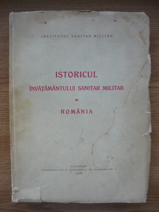 ISTORICUL INVATAMANTULUI SANITAR MILITAR IN ROMANIA - 1935