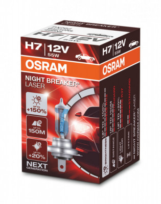 Bec Halogen H7 Osram Night Breaker, 55W foto