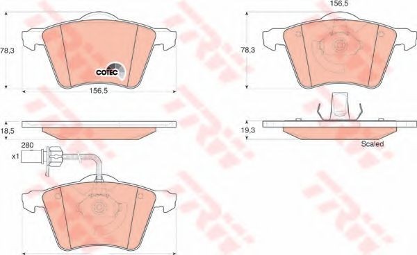 Set placute frana,frana disc VW SHARAN (7M8, 7M9, 7M6) (1995 - 2010) TRW GDB1538