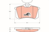 TRW GDB823 COTEC set placute frana,frana disc