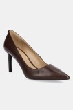 MICHAEL Michael Kors stilettos de piele Alina culoarea maro, 40F2HNMP2L.213