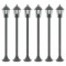 Gossi stalp iluminare gradina 6 buc. e27 110 cm aluminiu verde inchis