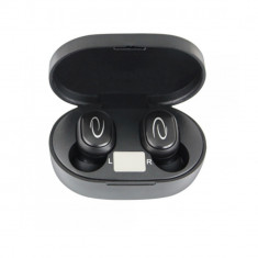 Casti In-Ear wireless TWS, Esperanza Tucana 95828, Bluetooth v.5.0, cu statie de incarcare, negre