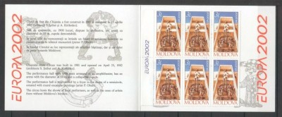Moldova 2002 - Europa, circul, carnet filatelic neuzat foto