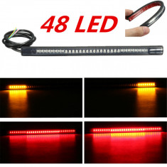 Stop LED Banda Flexibila Semnalizari MOTO cafe racer foto