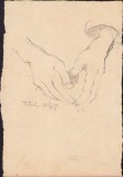 HST A1657 Schiță de Dimitrie &quot;Puiu&quot; Eitel 1938 semnată