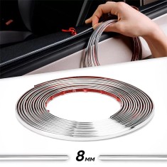 Rola Ornament autoadeziv, 8mm x 15m, culoare Crom SILVER FAVLine Selection