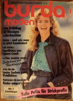 Burda Revista moda vintage cu tipare ianuarie 1988 foto