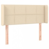 Cumpara ieftin Tablie de pat cu aripioare crem 103x16x78/88 cm textil
