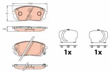 TRW GDB3642 set placute frana,frana disc