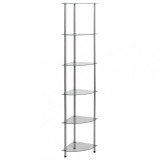 Cumpara ieftin Raft cu 6 niveluri transparent, 30x30x160 cm, sticlă securizată