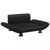 Pat de caini, negru, 70x45x28 cm, piele ecologica