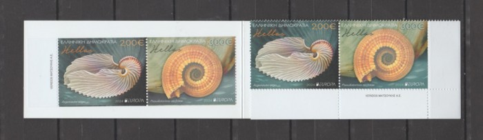 GRECIA 2024 EUROPA CEPT - Fauna si flora subacvatica Serie +serie din carnet