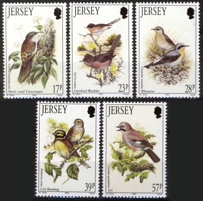 Jersey 1993 - Păsări migratoare, fauna, serie neuzata foto