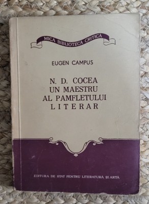 N.D. Cocea, un maestru al pamfletului literar - Eugen Campus foto