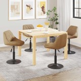 vidaXL Scaune de masă pivotante, 4 buc., maro, catifea 3088789