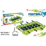 Masa de fotbal cu teren Flippy, 6 manere, cu Tablou Scor, din Metal, Lemn si ABS, 72x36x8 cm, Design Verde, pentru copii/adulti