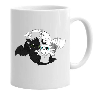 Cana alba personalizata how to train your dragons, INOVATIX&amp;reg;. 330 ml foto