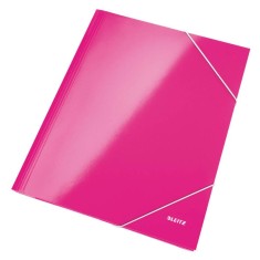 Mapa din Carton cu Elastic Leitz Wow, A4, Roz Metalizat, Mapa A4 cu Elastic, Mapa Carton cu Elastic, Mapa Carton A4, Mapa de Carton cu Elastic, Mape d foto
