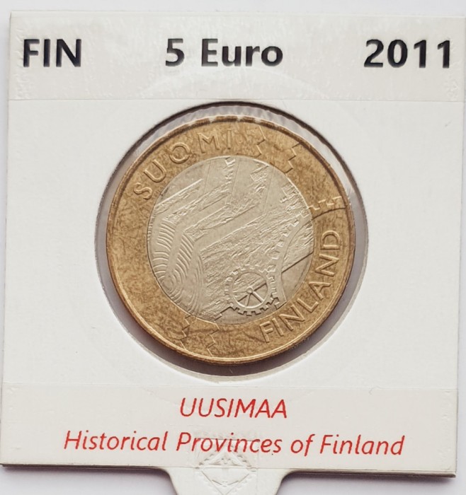 2251 Finlanda 5 euro 2011 C: Historical Provinces Series - Uusimaa km 160