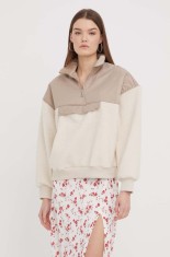 Abercrombie &amp; Fitch bluza femei, culoarea bej, neted