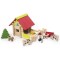 Set constructie 70 piese din lemn - Ferma cu animale
