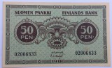 Finlanda 50 Pennia 1918, Bancnota veche, Numismatica Europa