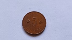 Finlanda -5 Pennia 1938 foto