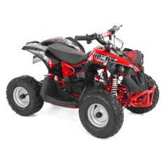 ATV electric Kinder Eco Wolf , motor 1060W 36V pozitionat pe punte si cui remorcare, culoare rosie