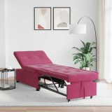 Canapea extensibilă 3-in-1 design extensibil Bordo Catifea