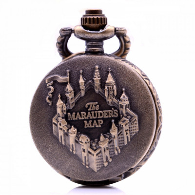 Mini Ceas De Buzunar - HARRY POTTER - The MARAUDERS MAP - Bronz foto