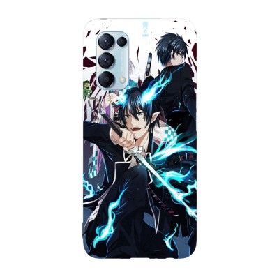 Husa compatibila cu Oppo Find X5 Pro model Rin flames Blue exorcist, Silicon, TPU, Viceversa foto
