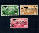 Tripolitania Italiana 1934 - Primul zbor ROMA-BUENOS AYRES, serie incompleta nestampilata, cal.II
